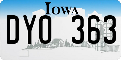 IA license plate DYO363