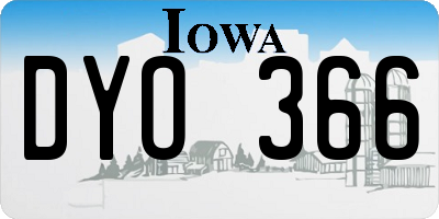 IA license plate DYO366