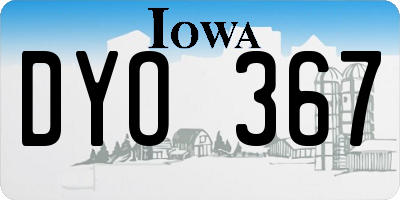 IA license plate DYO367
