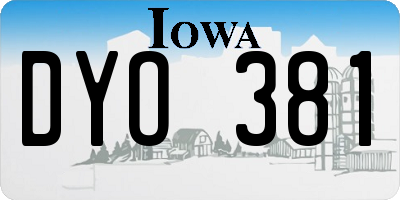 IA license plate DYO381