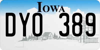 IA license plate DYO389