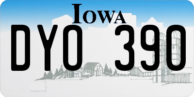 IA license plate DYO390