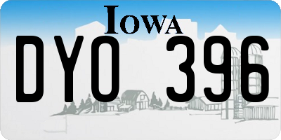 IA license plate DYO396