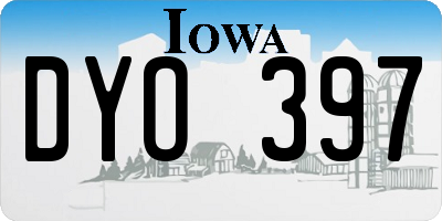 IA license plate DYO397