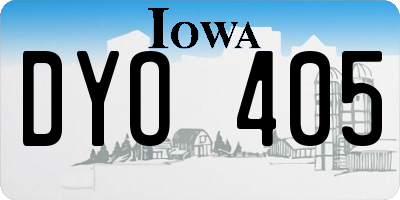 IA license plate DYO405