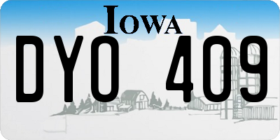 IA license plate DYO409