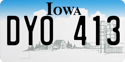 IA license plate DYO413
