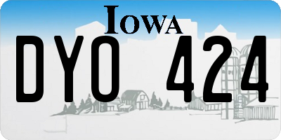 IA license plate DYO424