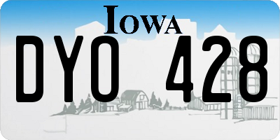 IA license plate DYO428