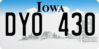 IA license plate DYO430