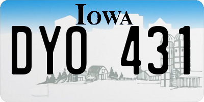 IA license plate DYO431