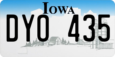 IA license plate DYO435