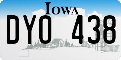 IA license plate DYO438