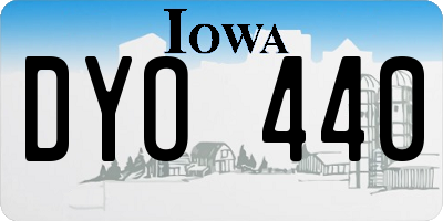 IA license plate DYO440