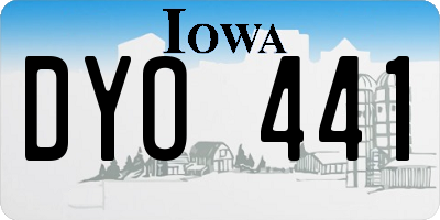 IA license plate DYO441