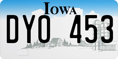 IA license plate DYO453