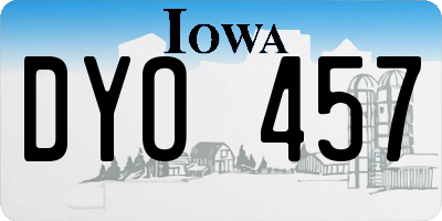 IA license plate DYO457
