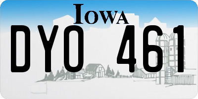 IA license plate DYO461