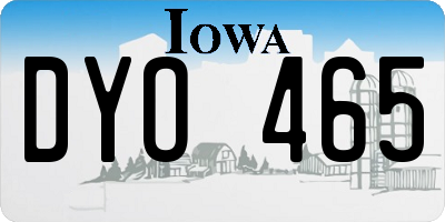 IA license plate DYO465