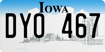 IA license plate DYO467