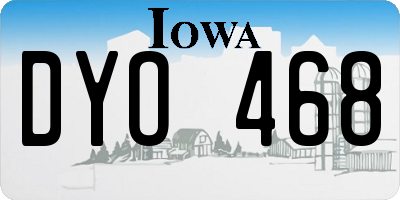 IA license plate DYO468
