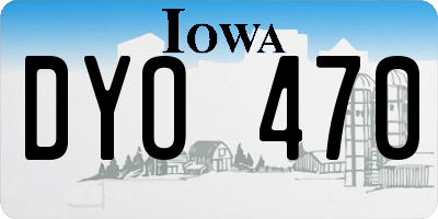 IA license plate DYO470
