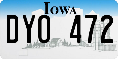 IA license plate DYO472