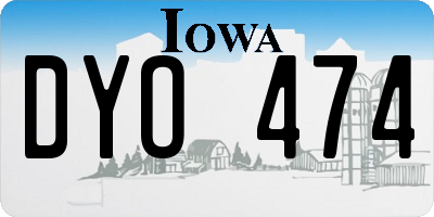 IA license plate DYO474