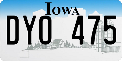 IA license plate DYO475