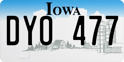 IA license plate DYO477