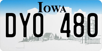 IA license plate DYO480