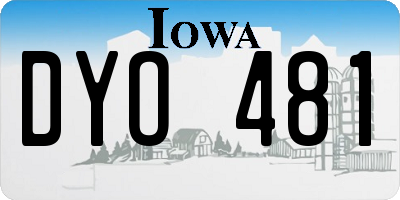 IA license plate DYO481