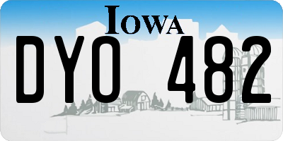 IA license plate DYO482