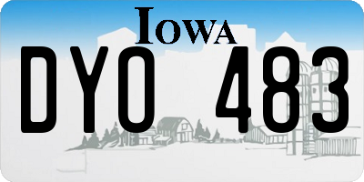 IA license plate DYO483