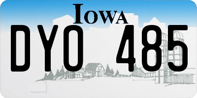 IA license plate DYO485
