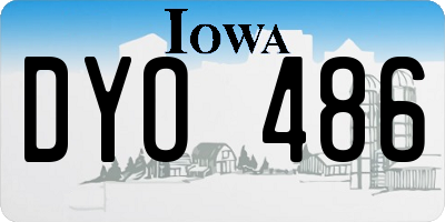 IA license plate DYO486