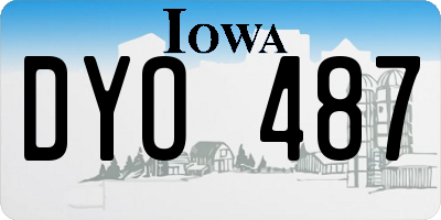 IA license plate DYO487