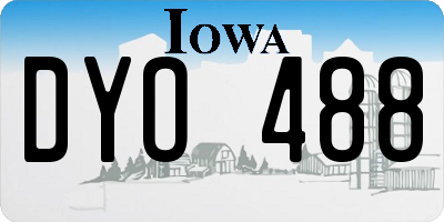 IA license plate DYO488