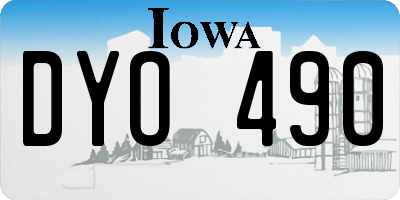 IA license plate DYO490