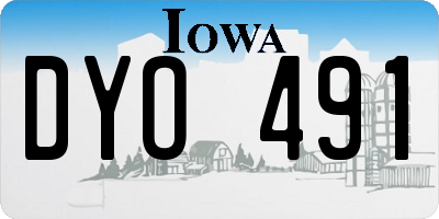 IA license plate DYO491