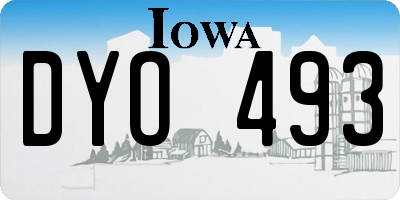 IA license plate DYO493