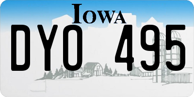 IA license plate DYO495