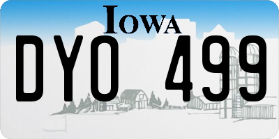 IA license plate DYO499