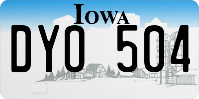 IA license plate DYO504