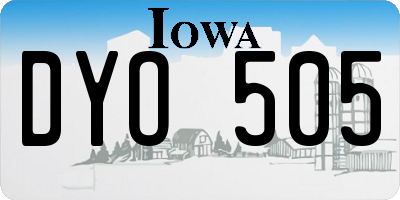 IA license plate DYO505