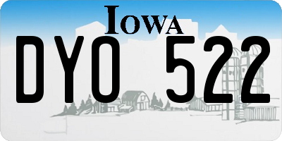IA license plate DYO522