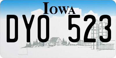 IA license plate DYO523