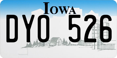 IA license plate DYO526