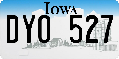 IA license plate DYO527