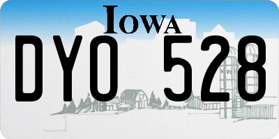 IA license plate DYO528